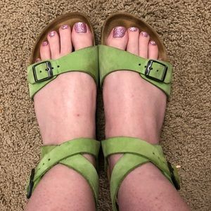 Birkenstock green leather size 40